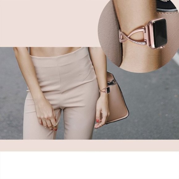 NEW Strap Chain Silm Stainless Band For Apple Watch - Picture 6 of 6